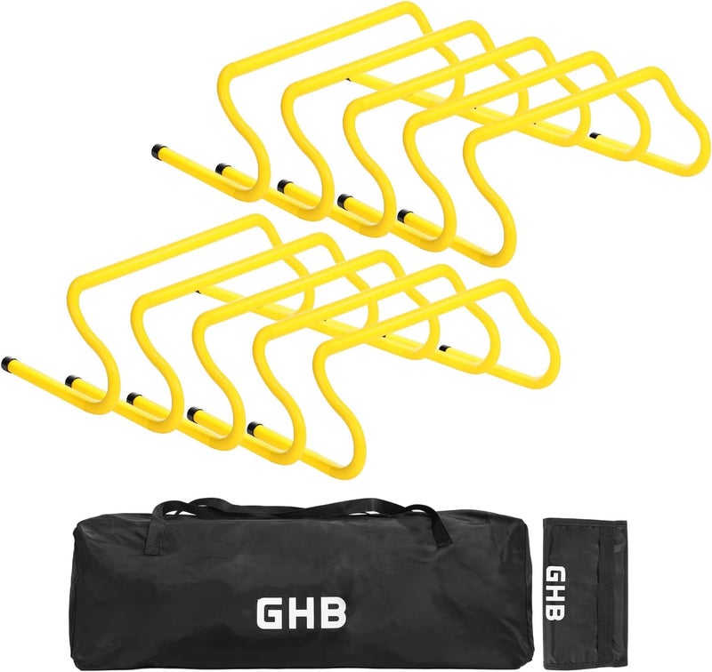 GHB Agility Hurdles 8" Speed Agility Training Hurdles, Detachable Sturdy Hurdles Training Equipment Set with Carry Bag for Kids,Athletes,Soccer,Basketball - Image 1
